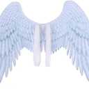 Himine Non-Woven Fabric Festive Party Angel Wings Suitable for Child Decorative Wings (White)