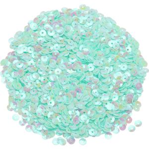 MECCANIXITY Loose Sequins 4MM Glitter Sequins 3000Pcs Cup Sequins Embroidery Sequins for Jewelry Making Crafts Sewing,Mint MECCANIXITY Loose Sequins 4MM Glitter Sequins 3000Pcs Cup Sequins Embroidery Sequins for Jewelry Making Crafts Sewing,Mint