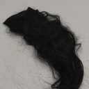 ALXNAN Clip in Long Wavy Synthetic Hair Extension 24 Inch Black 4PCS Thick Hairpieces Fiber Double Weft Hair for Women