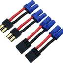 2 Pairs RC LiPo Battery Connector Adapter Compatible with Lipo Battery Plug to EC5 Male Female on ESC Charge