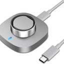 Charger Compatible with Ultrahuman Ring-Size 7,Fast Safe Charging Dock with USB-C Cable,Portable Design for Ultrahuman Ring Air,Silver Gray