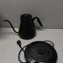 Gooseneck Electric Kettle with 1 Temperature Control for Pour Over Coffee & Tea, Quick Heating, BPA-Free Stainless Steel, Built-in Brew Timer, 1500W/0.9L (Ebony Black)