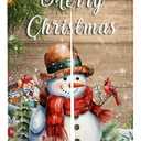 Noren Christmas Japanese Doorway Curtain Merry Christmas Balls Snowman Wooden Xmas Tree Bird Winter Noren Japanese Door Curtain Bedroom Partition Kithchen Divider Bathroom Door Decor 33.5"x 59" (Ft28)