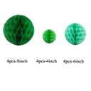 Honeycomb Balls Party Decorations 12 Pieces4 6" 8" Tissue Paper Pom Poms Flower Balls for Birthday Wedding Party Baby Shower Nursery Wall Decor (12 Pieces 4" 6" 8" Grass Green,Green,Dark Green)
