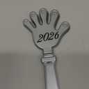 Gemscream 48 Pcs 2026 Graduation Hand Clappers Noisemakers Graduation Glitter Clappers Noisemakers Black Silver Gold Plastic Clapping Hands for Birthday Party Favors Supplies, 7 in