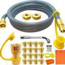 5249 Natural Gas Conversion Kit for Blackstone Grill 28" 36" Griddle, Propane to Natural Gas Conversion Kit w/10ft Natural Gas Hose, Silicone Grill Tool Mat, Grease Cup Liners, 3/8" Quick Connect Etc.