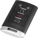 Keyless Entry Remote for Cadillac CTS 2008-2013 315Mhz OUC6000066 5 Button Reusable | Control Replacement Car Key Fob 1 Pcs for Cadillac DTS 2008-2011