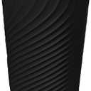 DAJITRE 1.8 Gallon Small Trash Can Wastebasket Recycling Bin Slim Profile for Compact Spaces Bathroom, Office, Bedroom, Kitchen (1.8 Gallon, Black)