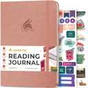 Clever Fox Reading Journal  Book Review Log  Gift Accessories for Reading Lover  Book Journal for Kids & Adults  A5, 5.8x8.3 (Dusty Pink)