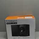 Elimavi Powered Bookshelf Speakers, 30W X 2 Turntable Speakers with 4 Inch Woofer, Record Player Speakers with AUX Input for PC and TVs,Wood Grain Color for Wall Mounting