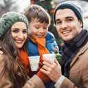 HooLing 3 Pcs Winter Scarf for Men Soft Warm Wool Scarves 71 x 12.6 Inches Blend Classic Plaid Men's Neck Wear