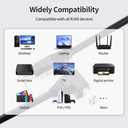 90 Degree Cat 6 Ethernet Cable DOWNWARD Angle 10FT RJ45 Network Patch Cord Down/Up/Right/Left Angle LAN Connection Cable for Router, Modem, PC, Computer, Laptop, and Smart TV, Black