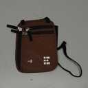 Neck Wallet for Travel & Passport Holder with RFID Blocking - Slim & Easy to Conceal Nylon Travel Pouch for men & women - Holds Phone, Cash, Cards, Keys - Sweat & Water Resistant - Large - Brown (Solo/Couple)