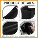 Moukeren Set of 4 Velvet Stretch Chair Covers Stretch Slipcovers Fur Chairs Cover Soft Removable Long Solid Slipcover for Wedding Dining Room(Black)