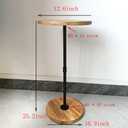 Round Side Table - Ideal for Small Spaces, Next to Sofa or Bed, Plant Stand or Drink Table Outdoors