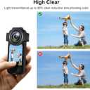 PULUZ For Insta 360 x3 Lens Protector, Dual Lens Guards for Insta360 X3 Protective Case Optical Tempered Glass Camera Accessories for Insta 360 x3 Accessories Waterproof (Upgrade)