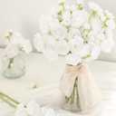 Floroom Ranunculus Artificial Flowers 18 Pcs White Faux Silk Mini Ranunculus Bulk Fake Wedding Filler Flowers for DIY Bouquets, Centerpieces, Bridal Shower Decorations & Arrangements