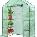 VIVOSUN 57 x 29 x 77-Inch Mini Walk-in Greenhouse with Windows, Shelves and Anchors, Plant Garden Hot House