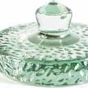 1-Pack Recycled Glass Fermentation Weights for Large Wide Mouth Gallon Mason Jars - Easy Grip Handle & Convex Wavy Texture, Ideal for Pickling, Sauerkraut, Kimchi & Canning