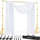10x10Ft Photography Backdrop Stand - Titanium Gold, Adjustable Backdrop Stand for Parties, Photo Back Drop Stand, Background Support Stand with Carry Bag,Clamp.