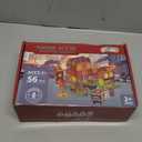 Magnetic Tiles for Kids, 56PCS Construction Magnet Tiles with Fire Truck Station, Building, Road, Crane, Car Truck - STEM Magnetic Blocks for Kids Ages 4-8, Toys for 4 5 Year Old Boys Birthday Gifts