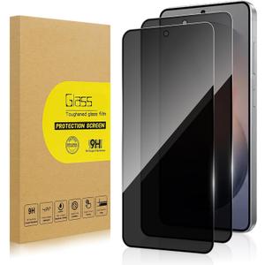 2 Pack Privacy Screen Protector for Samsung Galaxy S26 Plus/ S26+ [Anti-Spy Tempered Glass][Fingerprint Unlock Support], Anti-Scratch, Bubble-Free,Protective 9H Glass for Galaxy S26 Plus