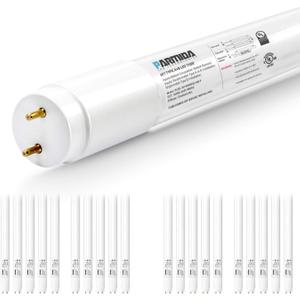 PARMIDA 20-Pack 4FT LED T8 Hybrid Type A+B Light Tube, 18W, Plug & Play or Ballast Bypass, Single-Ended OR Double-Ended Connection, 2200lm, Frosted Cover, T8 T10 T12, UL - 3000K (3000k (Soft White))