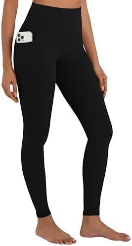 Sunzel Womens Workout Leggings with High Waist Tummy Control, Medium, Black