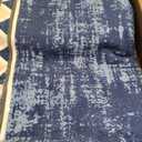 CAROMIO 9x12 Area Rug Modern Bordered Large Area Rug Machine Washable Rug for Living Room, Stain Resistant Non-Slip Accent Rug Minimalist Border Floor Cover Carpet for Bedroom Decor, Navy