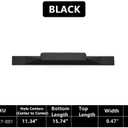 Kitchen Cabinet Pulls - Black Cabinet Handles - 5 Pack Long Cabinet Hardware for Drawers Dresser Furniture Pulls (11.34 inches Hole Center -15.74 inches Length)