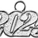 6 x Endea Graduation Tassel Date Charm Silver Year (2025)