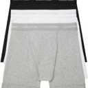 Calvin Klein Men's Cotton Classics 3-Pack Boxer Brief (Large, Black, Grey Heather, White)