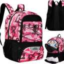 Hsmihair Youth Soccer Bag-Soccer Backpack&Backpack for Football Basketball,with Ball Compartment Separate Cleat Package