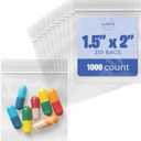 1.5 x 2 Inch Resealable Plastic Bags 1000 Pack  Clear Reclosable Mini Bags with Zipper Seal for Jewelry, Beads, Small Parts, Crafts, Hardware