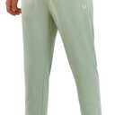 NORTHYARD Men's Yoga Casual Sweatpants Cotton Athletic Lounge Pants Open Bottom Loose Exercise Straight Leg Pant with Pockets (Black, L)