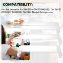 29325760655 Refrigerator Door Shelves Compatible With Dometic Americana II RV Refrigerators, Refrigerator Door Clear Shelf Combo Kit, 4-Piece Kit
