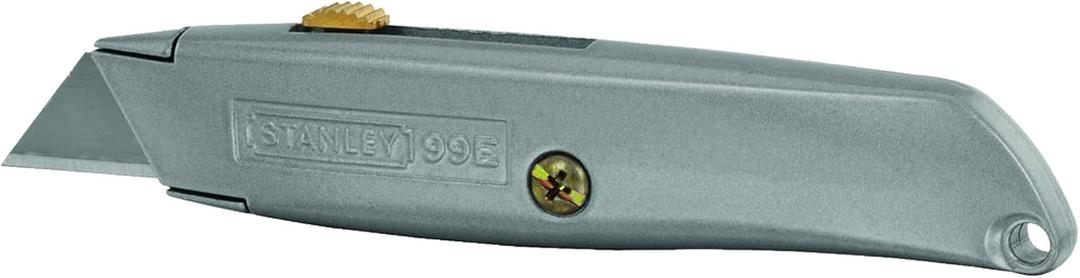 Stanley Tools Classic 99 10-099 Utility Knife 6 In L, Gray Straight, High Carbon Steel Includes: (3) Three Heavy Duty Blades (6 Pack)