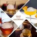 Large Ice Cube Tray for Whiskey: 2.5 Inch Silicone Ice Ball Maker - Circle Ice Cube Tray - Round Ice Sphere Maker for Old Fashioned Bourbon Whisky