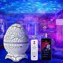 Dinosaur Egg Galaxy Star Projector Starry Light with Bluetooth Speaker, Remote Control & White Noise, Timer, 14 Colors LED Night Lights for Kids Bedroom, Adults Home Theater, Party, Living Room Decor