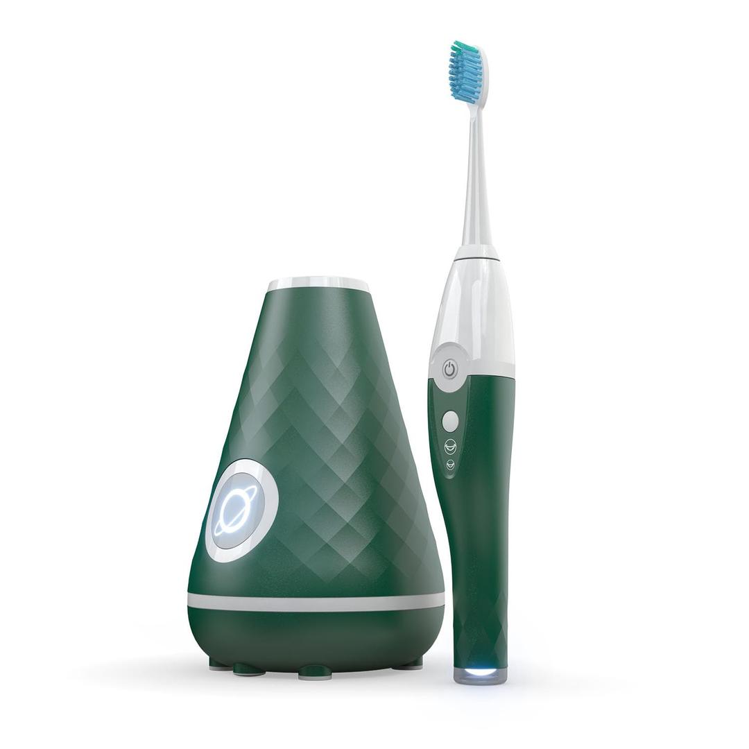 Tao Clean UV Sanitizing Sonic Toothbrush and Cleaning Station, Electric Toothbrush, Dual Speed Setting, Evergreen