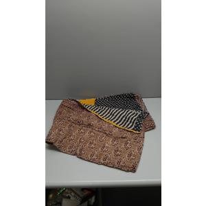  Light Brown Floral Printed Tweed Wool Fabric for Arts & Crafts, DIY, Sewing, and Other Projects