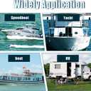 2 Sets Pontoon Gate Latch Replacement Kit, Pontoon Door Latch Fits 1-1.25inch Square Frames Boat Latch Lock Pontoon Gate Accessories Suitable for Left & Right Hinged Doors Includes Hardware