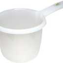 JapanBargain 3042, Japanese Plastic Water Ladle Bath Ladle Dipper Filipino Tabo Flat Bottom Bath Water Scoop, Made in Japan (1, White)