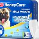HONEY CARE All-Absorb A26 Male Dog Wrap, 50 Count, Small