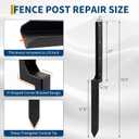 8 Pack Fence Post Repair Kit, Heavy Duty Fence Post Repair Stakes, Steel Ground Spike Anchor for Fixing Leaning or Broken 4x4 & 6x6 Wood Posts