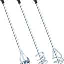MorningRo Set of 3 Paint Mixer for Drill Epoxy Resin, Mud, Cement Blades, Paint Stirrer, 15.7" Mixing Paddles and 2.3" Mixing Impeller(White Zinc)