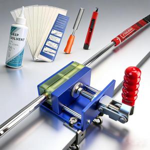 Crestgolf Golf Repair Kit Drill-Free & Drill Installation for Regripping Golf Clubs, Inlcudes 13PCS Grip Tapes, Hook Knife, Solvent, Grip Tape Remover and Aluminum Vise Clamp for Home or Workshop (blue)