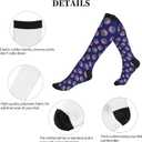 Compression Socks Knee High Circulation Support Socks For Women Men Athletic Running Hiking Travel (One Size, Usa Flag Softball)