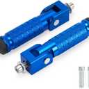 XINGWU M8 Motorcycle Foot Pegs 90 Degree Foldable Bike Pegs CNC Anti-Skid Universal for Super 73 Yamaha Honda Suzuki Aprilia Electric Car Motorbike Scooter Mini Bike Ebike Dirt Bike Go Kart (Blue)