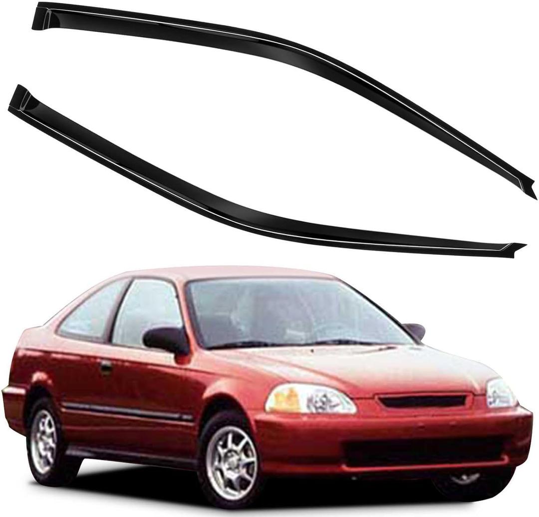 Side Window Deflectors Rain Guards Vent Window Visors for Honda Civic 1996-2000 Front